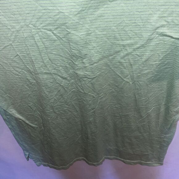 Peter Millar Mens Polo Golf Shirt Size Medium Green Striped Short Sleeve Button - Picture 12 of 12